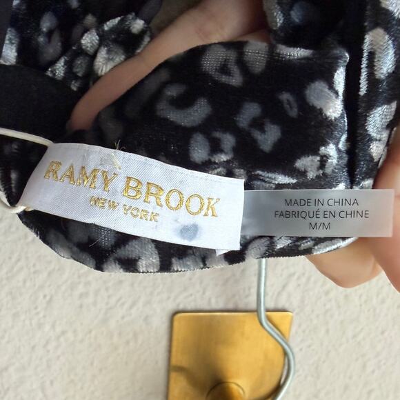 NWT NEW Ramy Brook Evangeline Velvet Leopard Print Dress Size M - Picture 4 of 7